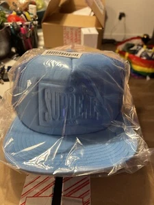 Supreme Imprint 5 Panel SnapBack Hat SS23 Light Blue - Picture 1 of 4