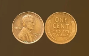 1924 D Lincoln Wheat Cents Penny in F Fine Condition - Imagen 1 de 1