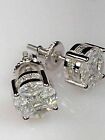 2Ct Round Cut Lab Created Diamond Women's Stud Earring 14K White Gold Plated