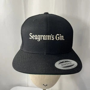 Seagrams Gin The Classics SnapBack Black Cap Yupoong Hat - Picture 1 of 7