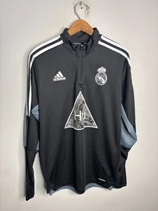 Adidas Tracksuit Men M Real Madrid Human Race 1/4 Zip Jersey Top Pharrell 6341 - Picture 1 of 8