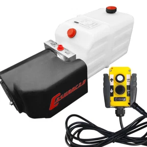 🔴 Gruppo Idraulico, Pompa Idraulica 24Volt 180 bar 2000W Camion, Ribaltabile, Rimorchio - Foto 1 di 3