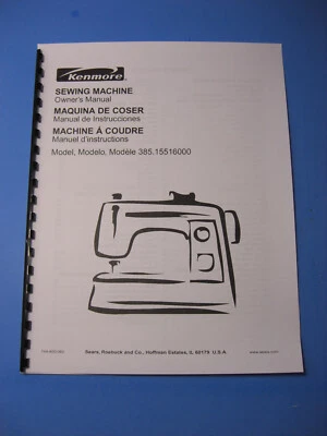 Kenmore 385.15516000 Sewing Machine Instruction Manual - Printed - Image 1 of 3