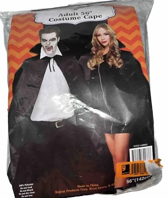 56" Costume Cape Adult Magicians Vampire Dracula Wizard Costume Long Collar - Image 1 of 3