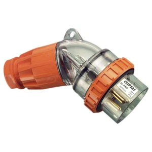 Clipsal 56 Series Round 5 Pin 32A Angled Plug Electric Orange | 56PA532-EO - Picture 1 of 1