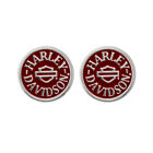 Harley-Davidson Silver/Red Earrings