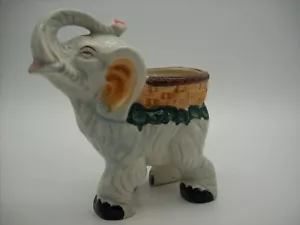 Fioriera elefante ceramica vintage metà secolo, mini succulenta, Giappone, segno distintivo - Foto 1 di 16