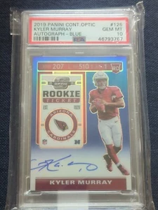 2019 Panini Contenders Optic Kyler Murray Blue RC Rookie Auto /75   PSA 10  - Picture 1 of 3