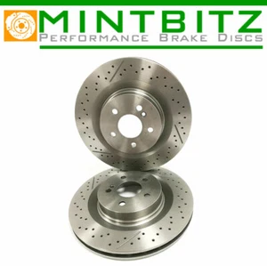 MERCEDES CLK 63 AMG A209 C209 SLK 55 AMG R171 REAR DRILLED GROOVED BRAKE DISCS - Picture 1 of 2