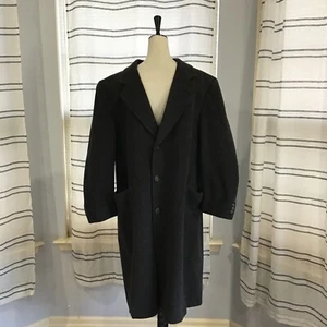 Hart Schaffner&Marx Men Size XXL Charcoal 100% Wool Heavy Button Down Coat - Bild 1 von 15