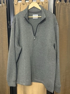 Old Navy Quarter Zip Sweater Fleece Pullover Jacket Mens XXXL Gray - Image 1 of 4