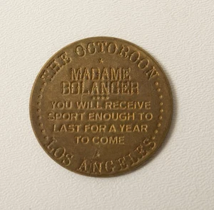 The Octoroon Madame Bolanger Token (B10C-5/JSF6) Los Angeles Brothel Brass Coin - Picture 1 of 4