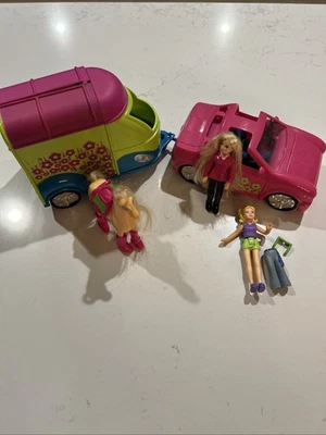 Polly Pocket Horse Trailer & Car Doll Playset Complete 2006 Plus Extra Doll - Image 1 of 4