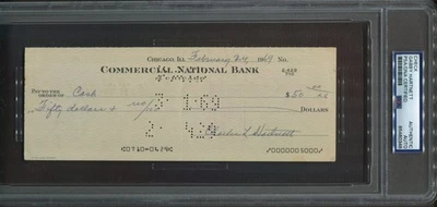 Подписанный чек Gabby Hartnett - Изображение 1 из 2