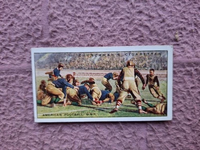 CHURCHMAN - SPORTS & GAMES OF MANY LANDS  #24 AMERICAN FOOTBALL  VG - Image 1 of 2