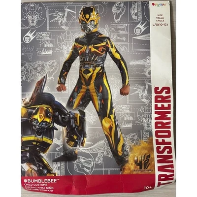 Transformers Bumblebee Child Costume Size Large 10-12 Halloween Movie Superhero - Image 1 of 4
