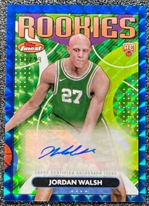 Jordan Walsh 2023-24 Topps Finest #RFA-JWA Rookies Blue Geometric /99 (RC, AU) - Picture 1 of 2