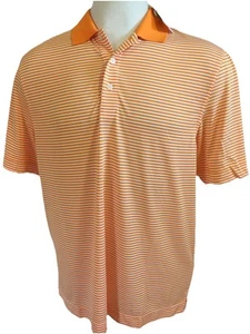 NWT Men Shirt Short Sleeve S/S Orange White Cutter & Buck CB DryTec XL Polo - Picture 1 of 15