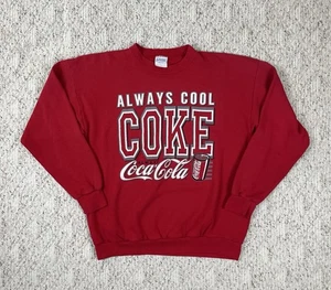 Vintage Sz XL Men’s Santee Brand Always Cool Coke Coca-Cola Sweatshirt Red - Picture 1 of 7