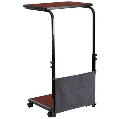Flash Furniture Mobile Computer Cart in Mahogany - Image 1 of 4