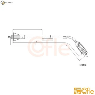 CABLE PULL PARKING BRAKE 10.8072 FOR VOLVO S80/II XC70/SUV V70/III 1.6L 4cyl - Image 1 of 4