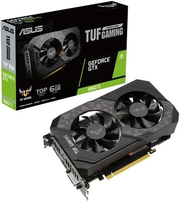 ASUS TUF Gaming GeForceR GTX 1660 Ti EVO Video Card TOP Edition 6GB New - Image 1 of 4