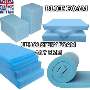 Blue Upholstery Customized Foam with 80" Length for Sofa, Bed, and Outdoor Seats - Picture 1 of 10