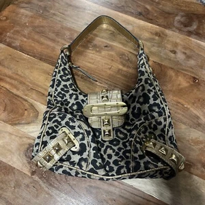 Y2K Vintage Guess Leopard Studded Handbag - Picture 1 of 20