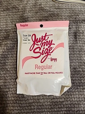 Pantimedias regulares Just My Size by Leggs punta transparente, color topo, talla: 3X Foto 1 de 2