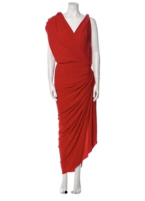 Vestido longo de malha vermelho Lanvin tamanho 40 - Imagem 1 de 4
