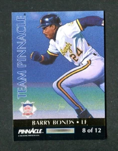 #8 Barry Bonds / Danny Tartabull Double Sided 1992 Team Pinnacle Baseball Card - Picture 1 of 2