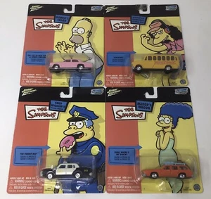 The Simpsons: Johnny Lightning: Complete Set of 4 Diecast Cars: Homer MARGE Bus - Picture 1 of 8