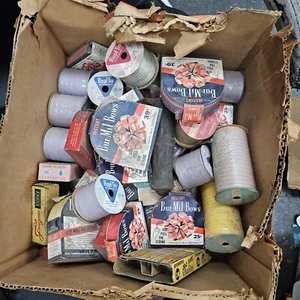 Lot Of Vintage Ribbon Assorted colors and sizes Bow Making Craft - Picture 1 of 5