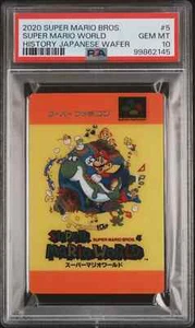 2020 SUPER MARIO BROS. HISTORY JPN WAFER CARD #5 SUPER MARIO WORLD PSA 10 - Bild 1 von 2