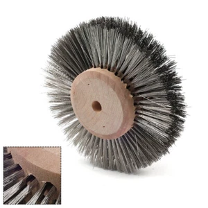 Spazzola Lucidatrice Mola Filo Acciaio Inox 3" per Legno Metallo Gioielli - Foto 1 di 9