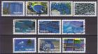 France 2007 : les 10 timbres du Carnet - Vacances bleues - oblitérés