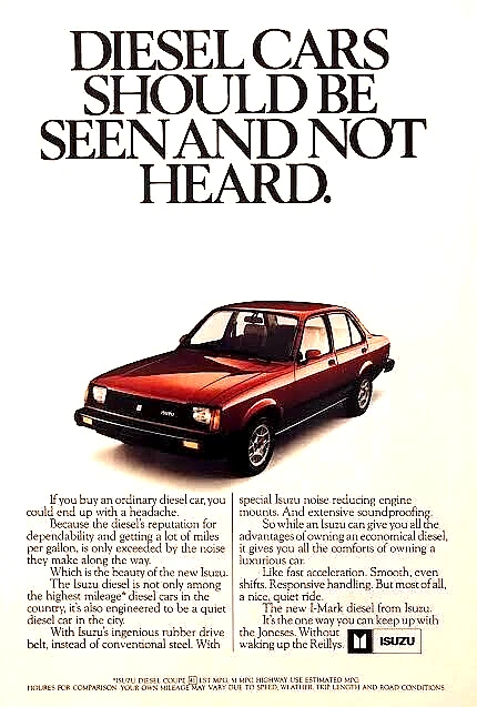 Isuzu I-Mark 1982 sedán diésel — anuncio original de revista — anuncio impreso vintage Foto 1 de 1