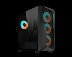 Gigabyte C301V2 RGB Tempered Glass E-ATX Black Mid Tower Gaming Chassis ATX - Picture 1 of 1