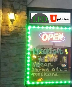 LEDUPDATES 60ft Brightest Storefront window Green LED Light 5630 UL Listed Power - Picture 1 of 10