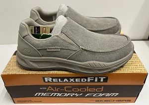 SKECHERS Cohagen Vierra Moc Toe Casual Shoe Men's Size US 9 Taupe - Picture 1 of 6
