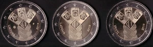 LATVIA LITHUANIA ESTONIA 2 euro 2018 "100 YEARS OF INDEPENDENCE" UNC BI-METALLIC - Picture 1 of 8