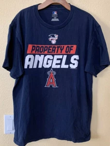 Camiseta de béisbol genuina de Los Angeles Anaheim Angels MLB para hombre azul marino talla L - Imagen 1 de 4