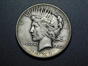 OLD WEST US COINS 1921 PEACE SILVER DOLLAR - Imagen 1 de 9