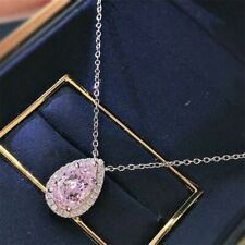 4 Ct Natural Ceylon Pink Sapphire 925 Staling Silver Women's Necklace With Chain