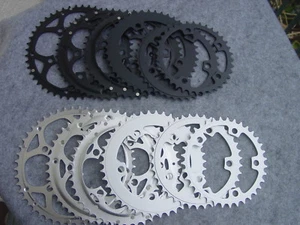 Kettenrad Kettenblatt 110 BCD 34,36,38,42,44,46,48,50 silber oder schwarz Alu - Bild 1 von 18