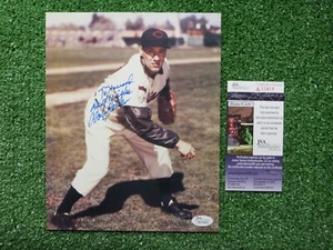 BOB FELLER personalizzato per Howard FIRMATO 8x10CLEVELAND INDIANI FOTO JSA COA - Foto 1 di 4