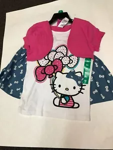 HELLO KITTY 2 Piece Set for Girls - Top, Skirt Short - Picture 1 of 4