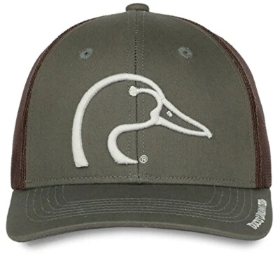 Ducks Unlimited Olive and Brown Cotton Twill Trucker Cap - Image 1 of 4