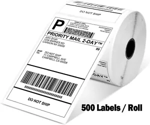 4x6 Direkte Thermische Lieferadresse Druck Etiketten 500/Rolle Zebra/Rollo/Andere - Bild 1 von 7