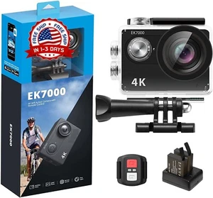 4K Cámara De Acción 30FPS WiFi 16MP Deportiva 170° Impermeable 98FT Sumergible - Imagen 1 de 8